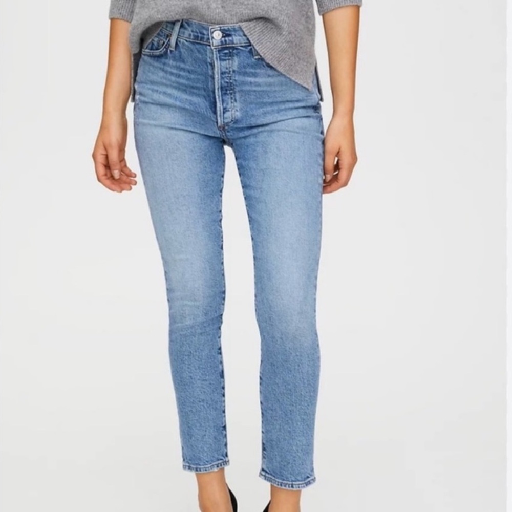 Citizens Of Humanity Olivia Crop High Rise Light Blue Jeans Denim size 27
